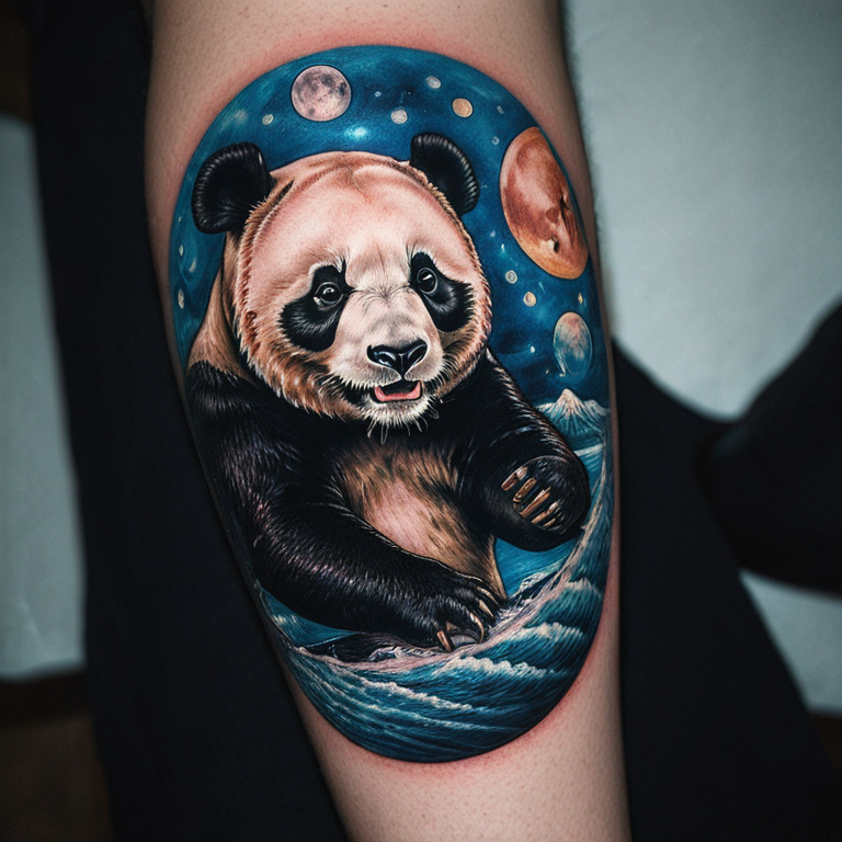 ballena-buceando-con-un-panda-y-una-luna-brillante-tattoo