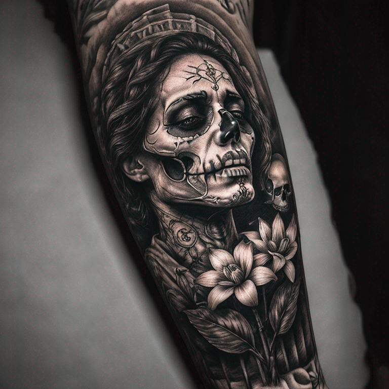 la-muerte-abrazando-el-brazo-tattoo