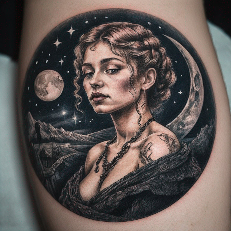 athéna-chouette-hulotte-lune-tattoo