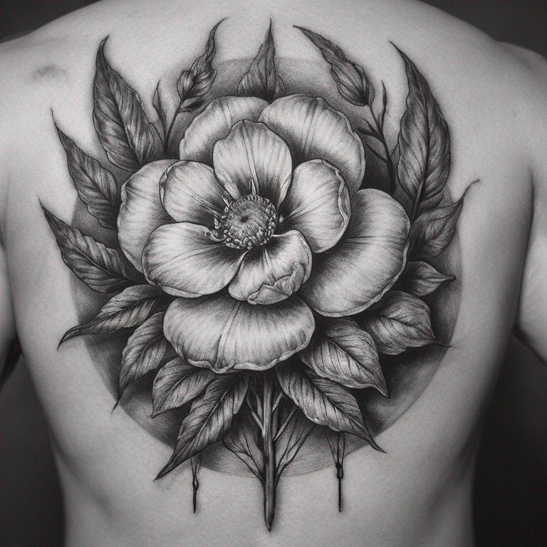 un-s-inclus-dans-une-fleur-tattoo