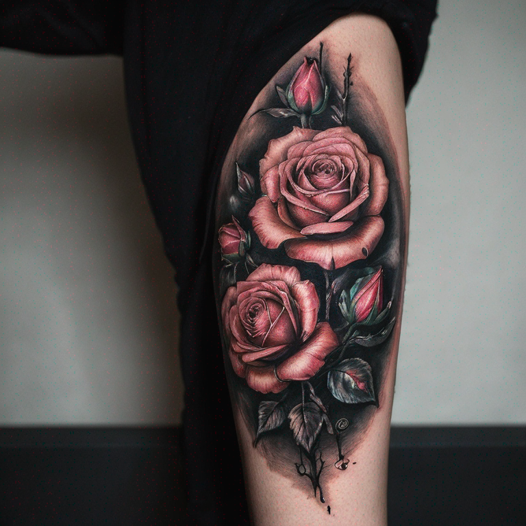 rosas-cor-de-rosa-tattoo