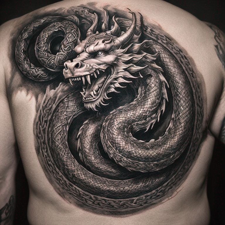 dragon-viking-celtic-nudos-tattoo