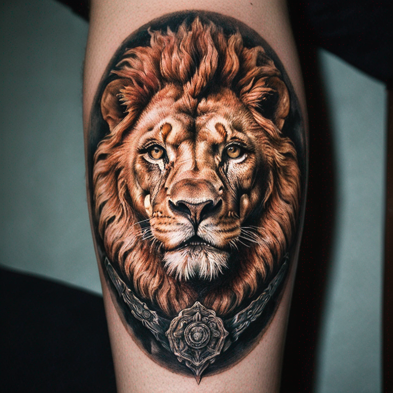 a-photo-of-a-lion-tattoo