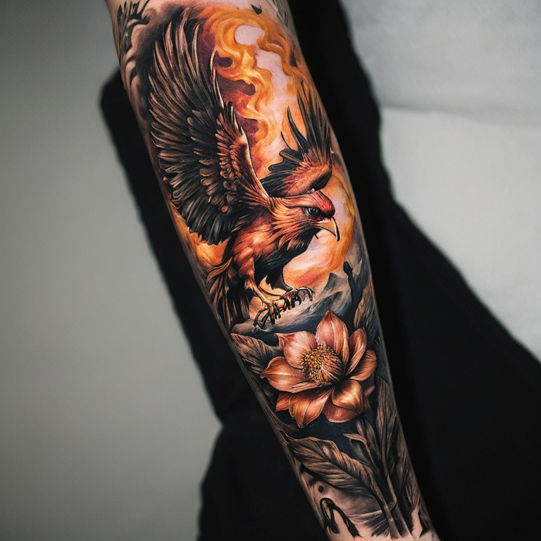 phoenix-forearm-tattoo