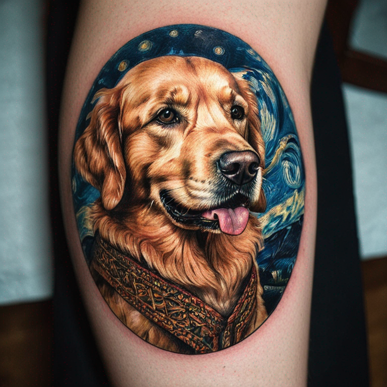 a-golden-retriever-portrait-tattoo