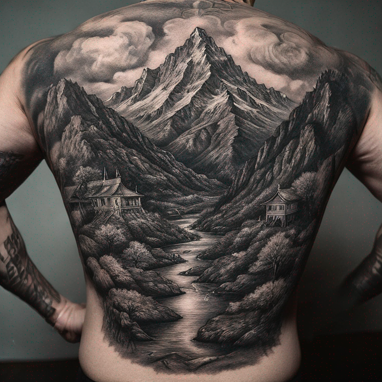 montañas-en-la-espalkda-tattoo