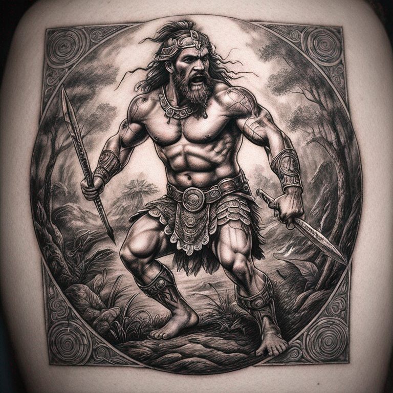 aztheque,-romain,-nature-legende-mythologie,-hispanique,-celte,-maori-guerrier-tattoo