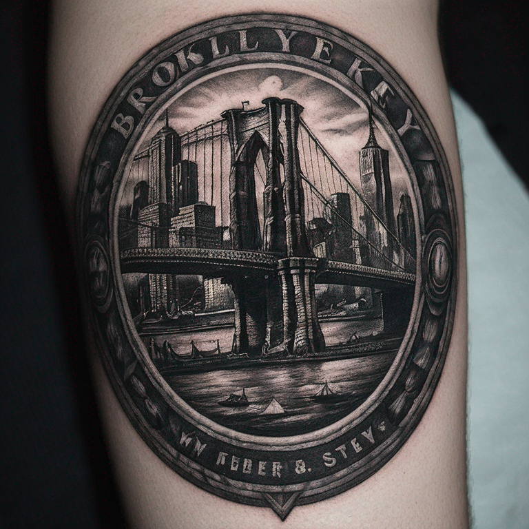 brooklyn-ny-is-were-my-story-begins-wrapped-around-a-nyyankeys-large-logo-in-the-center-being-the-main-focus-with-lots-of-shading-all-black-and-white-with-a-aa-logo-towards-bottom-right-tattoo