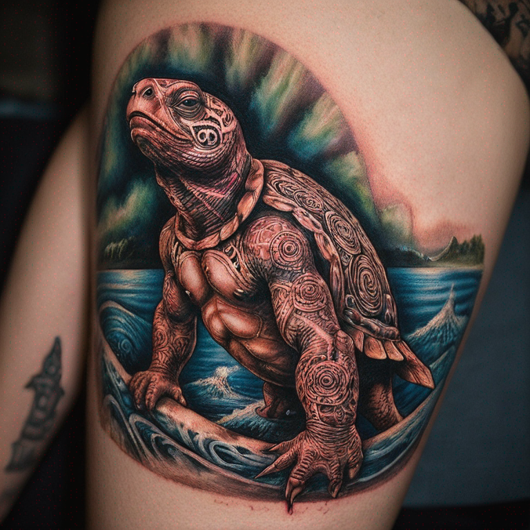 uma-foto-de-uma-tartaruga-maori-tattoo