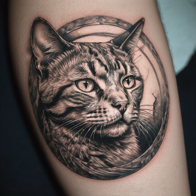 silueta-de-gato-a-linea-fina-sin-color-tattoo