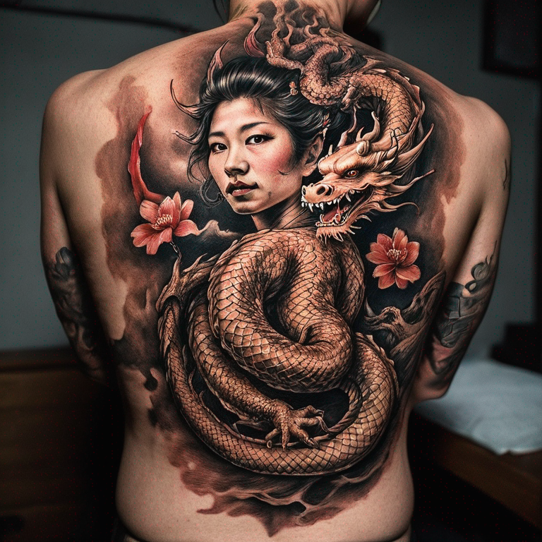 j'aimerais-un-dragon-japonais-unique-pour-femme,-je-le-positionnerai-sur-mon-dos,-il-doit-être-beau-et-montrer-qu'il-a-vécu-une-histoire-tattoo