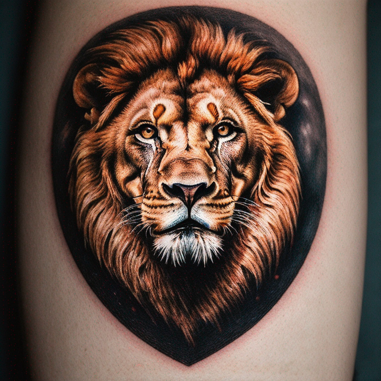 3x4-photo.-lion-with-scar-on-his-face.-.-bright-light.-4k.-texture-with-great-sharpness-and-contrast-tattoo