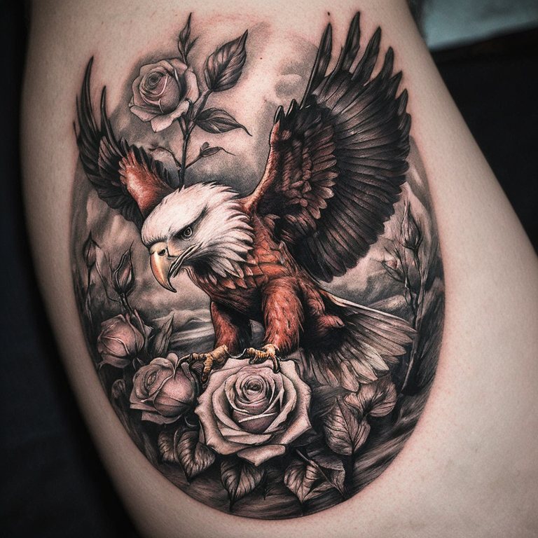 aigle-and-roses-tattoo
