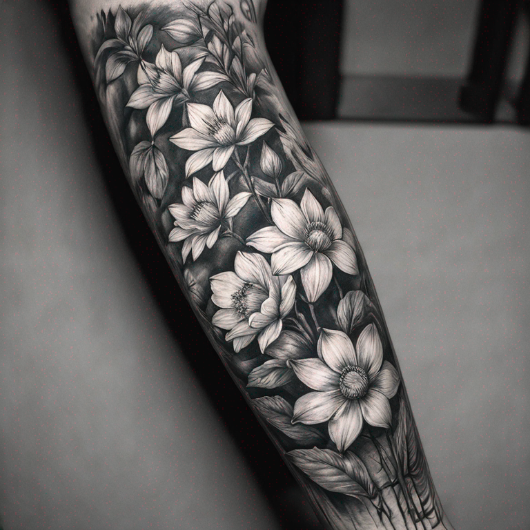 fleurs-cuisse-tattoo