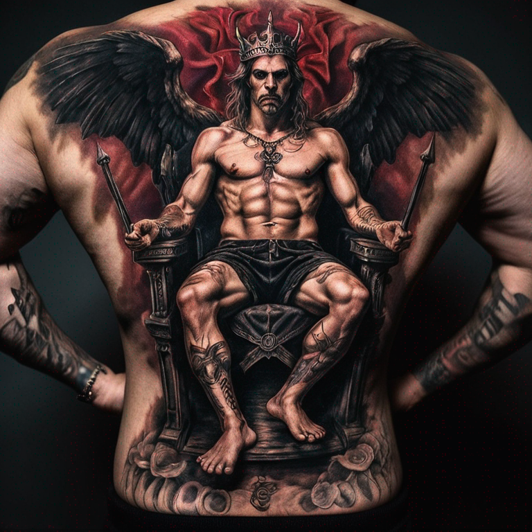 demonio-con-alas-sentado-en-un-trono-espalda-completa-tattoo
