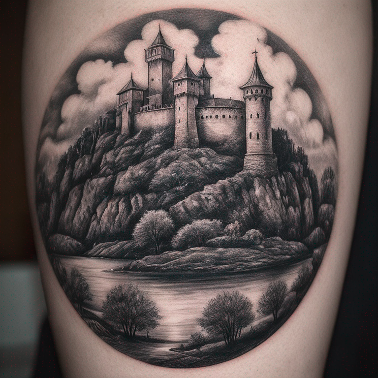 un-castillo-a-orillas-del-rio-duero-tattoo