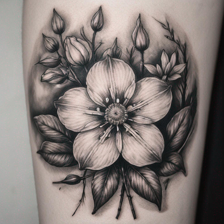 une-fleur-stylisée-tattoo