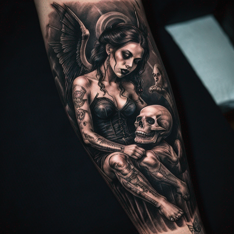 demonios-y-ángeles-luchando,-estilo-gótico-y-a-la-vez-cuki-tattoo