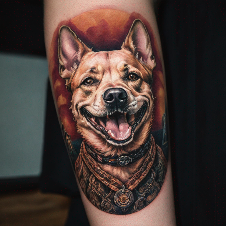 a-cute-dog-smiling-tattoo