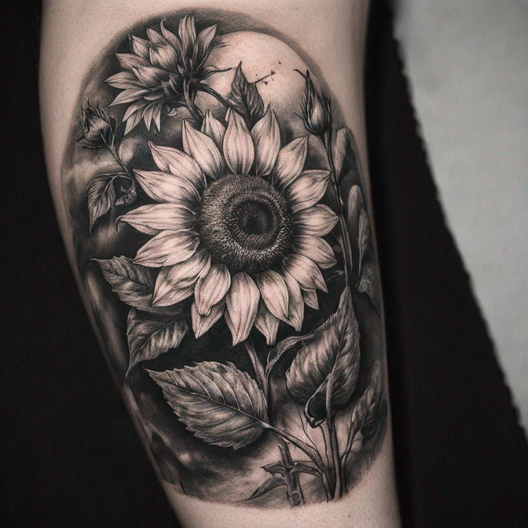 sunflower-tattoo