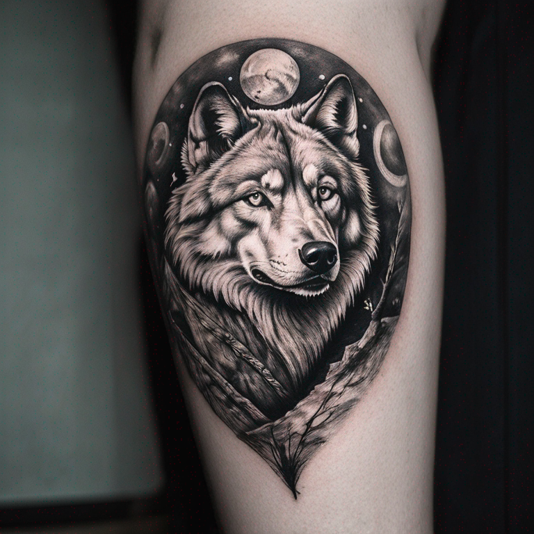 un-lobo-solitario-con-determinacion-tattoo