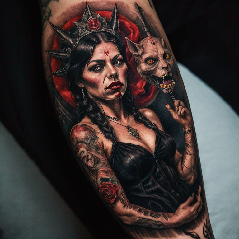 una-mujer-diabla-atractiva-estilo-tradicional-tattoo