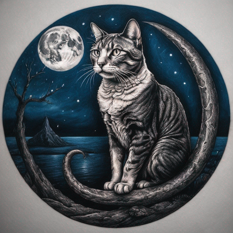gato-negro-bajo-la-luna-llena-tattoo