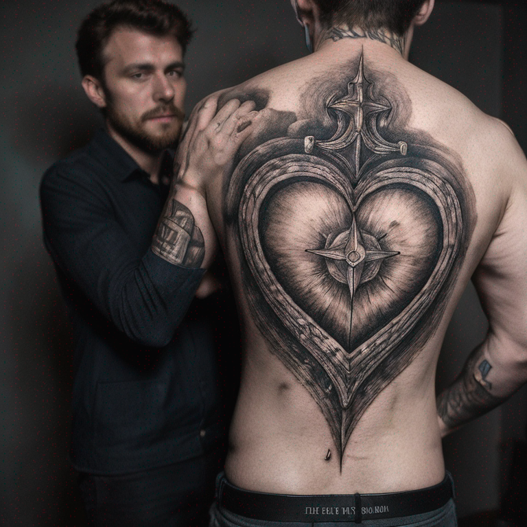 le-mot-connexion-avec-un-coeur-tattoo