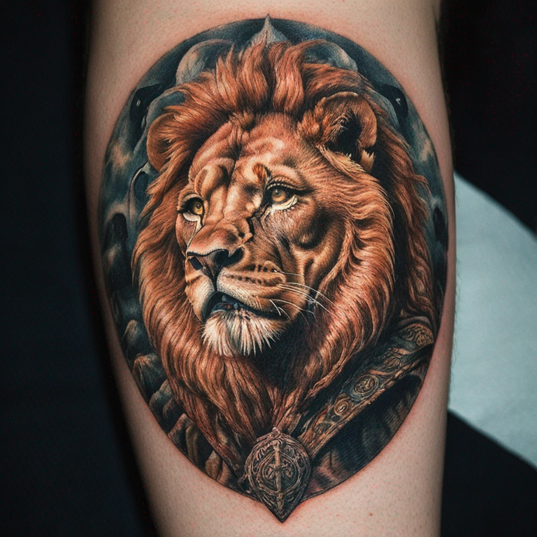 lion-en-haut-du-dos-tattoo