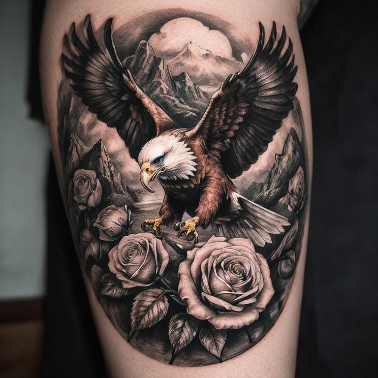 aigle-and-roses-tattoo