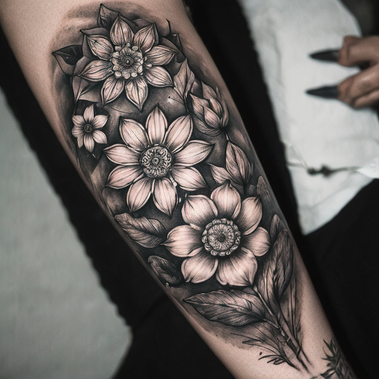 bohemian-flowers-with-mandala-designs-tattoo