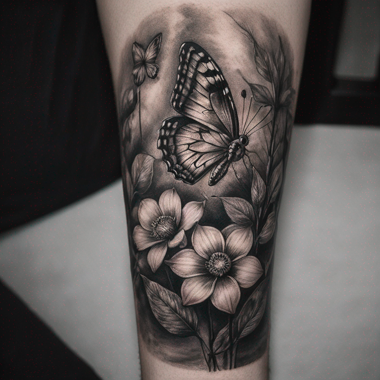 mariposa-con-un-texto-tattoo