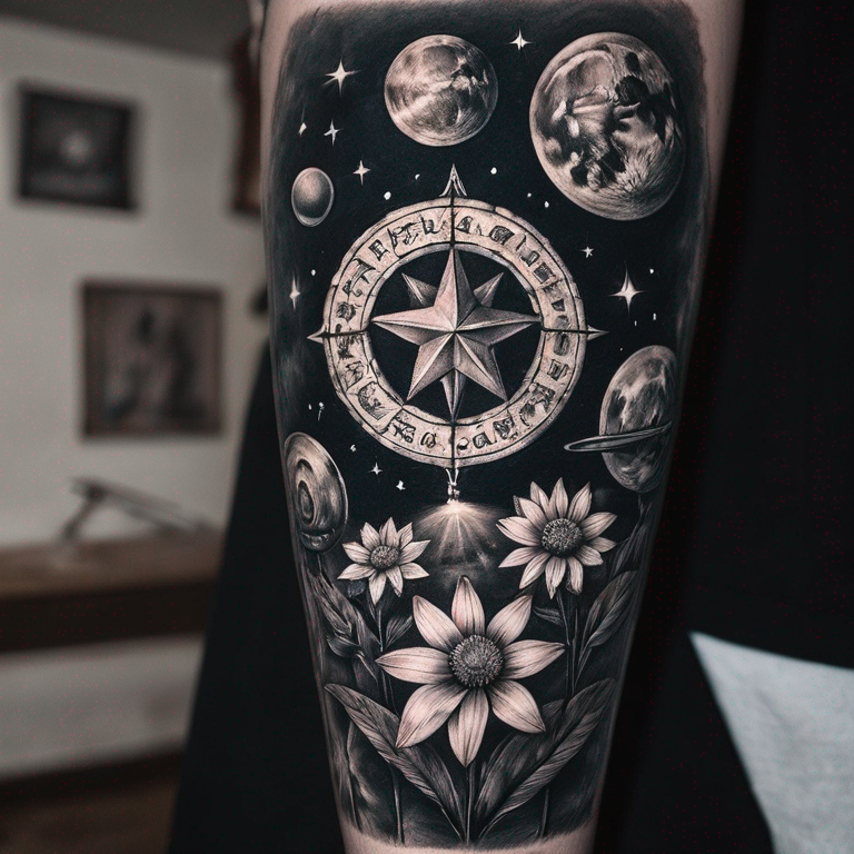 tatouage-commun-avec-ma-meilleures-amis-combinant-les-signes-astrologiques-sagittaire-et-verseau-sur-colonne-vertébrale-tattoo