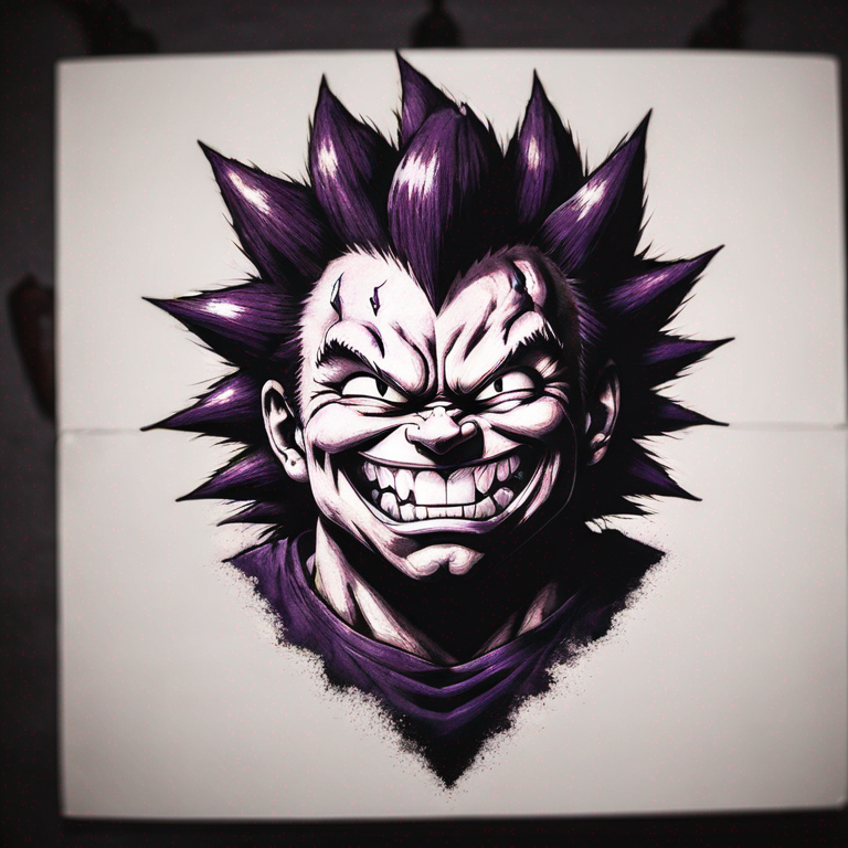 Goku e gengar minimal silhouette-tattoo