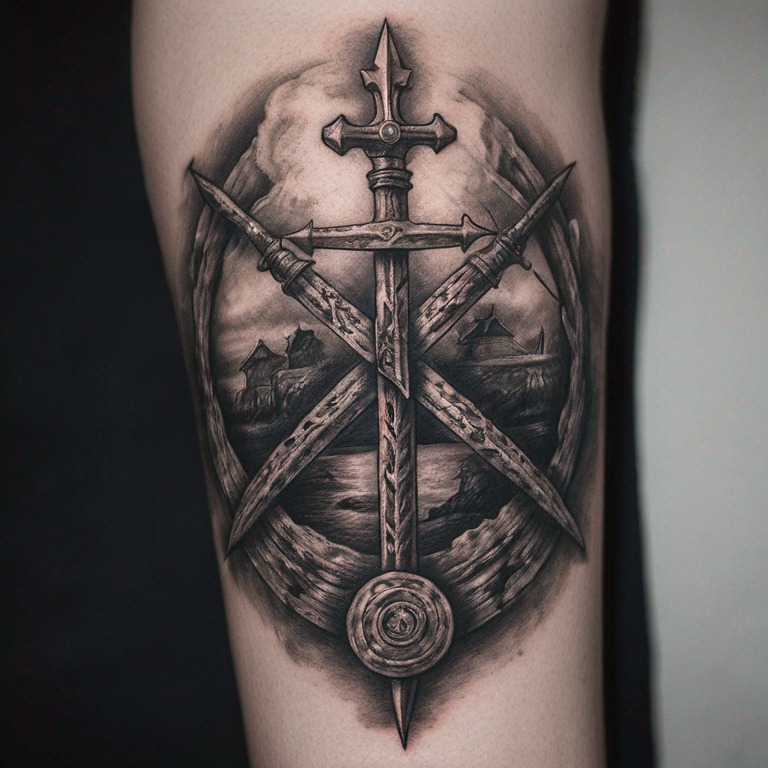 letras-aa-con-una-flecha-tattoo