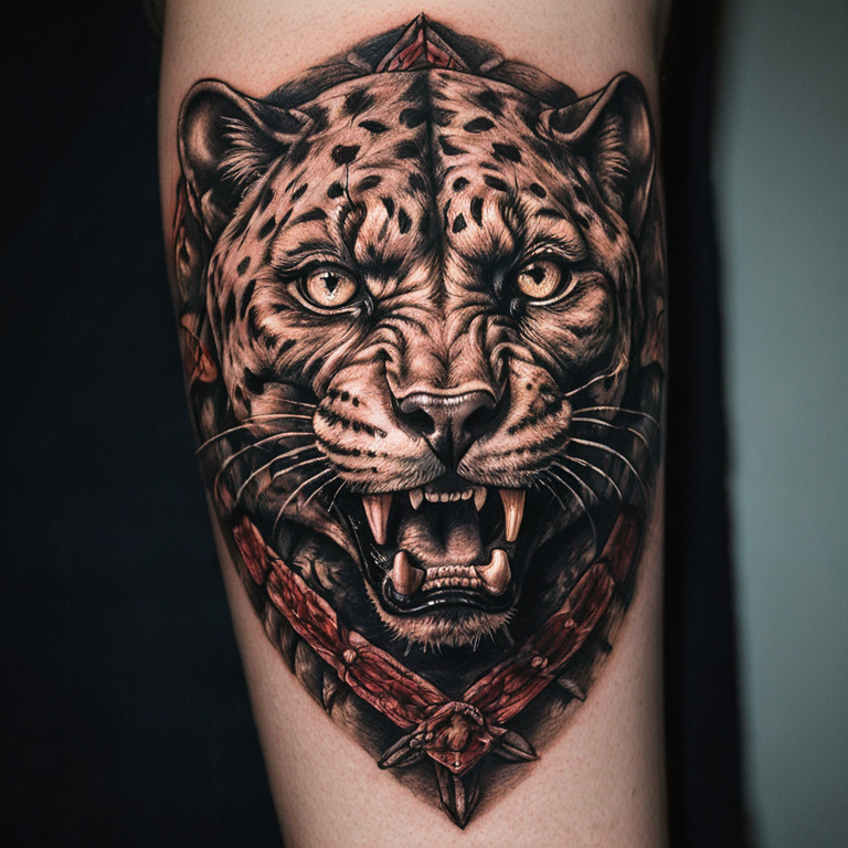 american-tradition-panther-head-tattoo