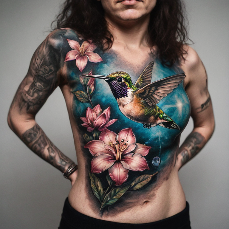 liane-de-fleur-avec-colibri-qui-s'envole-tattoo