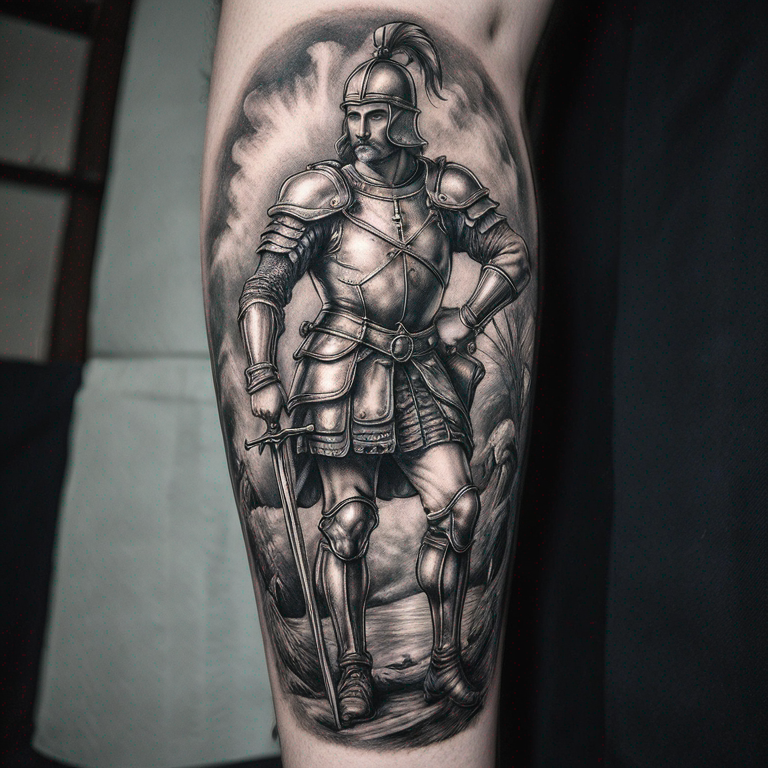 un-chevalier-templier-en-armure-en-noir-et-blanc-simple-sans-ombrage-dans-le-style-gravure-tattoo
