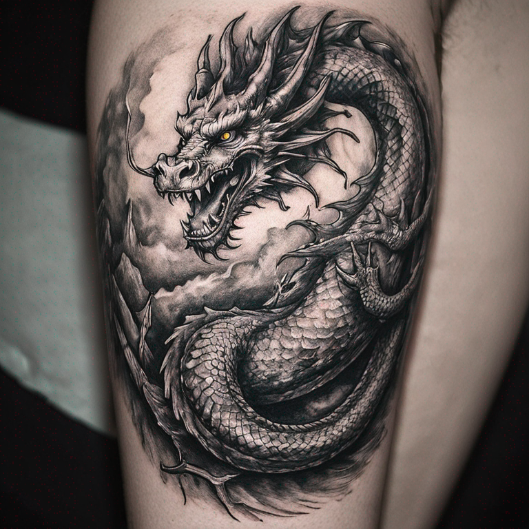 tribal-de-dragón-para-antebrazo-tattoo