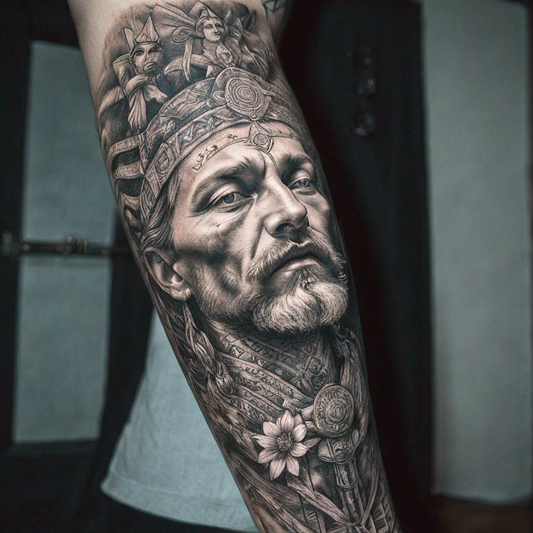 fine-line-slavic-god-tattoo