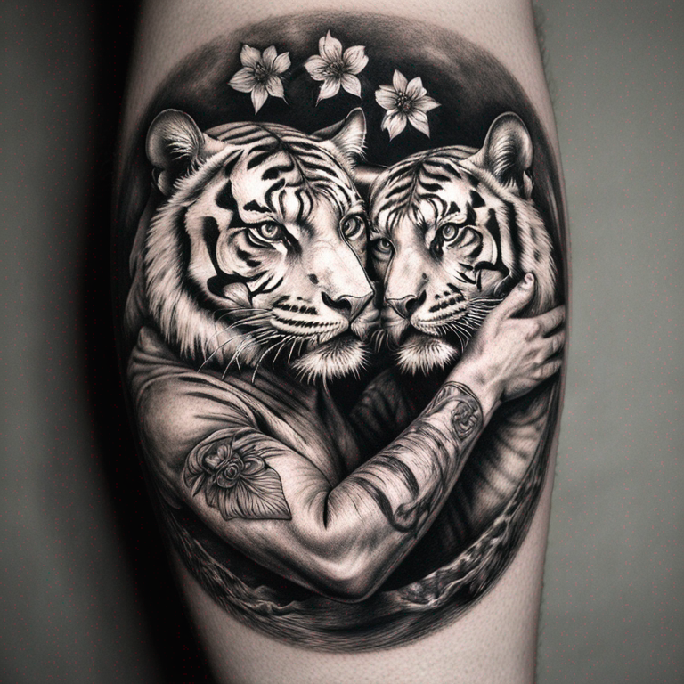 deux-tigresses-calins-noir-et-blanc-tattoo