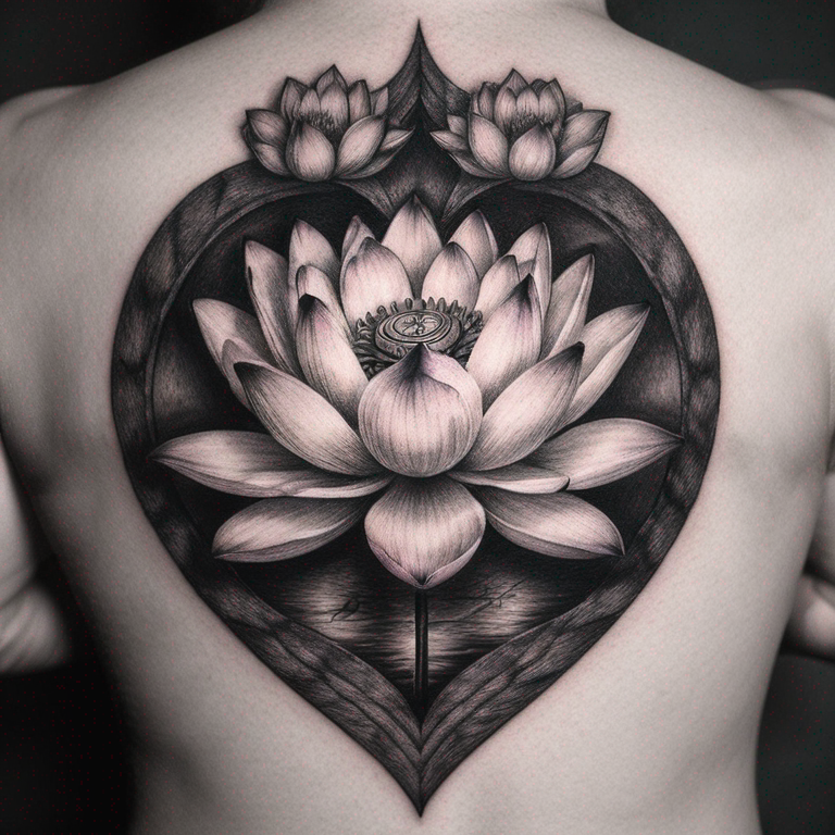 le-mot-connexion-avec-un-petit-coeur-et-une-fleur-de-lotus-tattoo