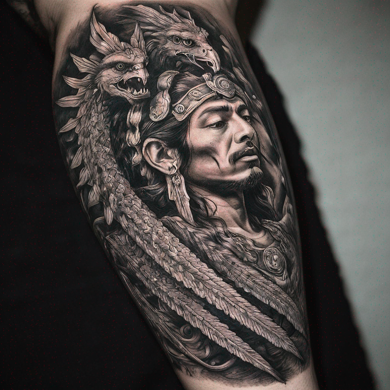 quetzalcoatl-blanco-y-negri-tattoo