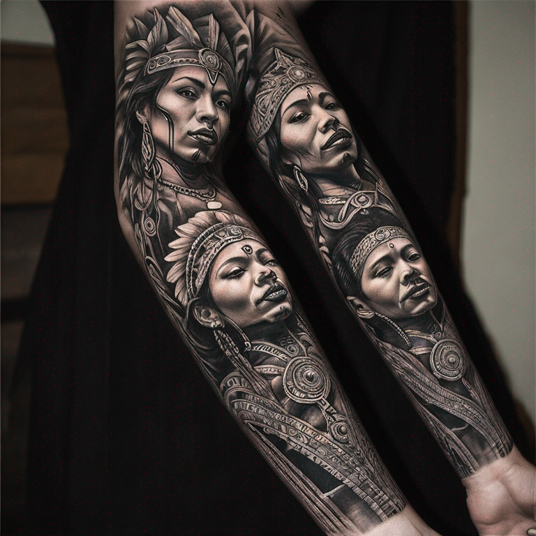 dessin-de-tatouage-bras-bracelet-maori-famille-tattoo