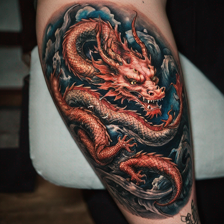 dragon-japones-neotradicional-tattoo