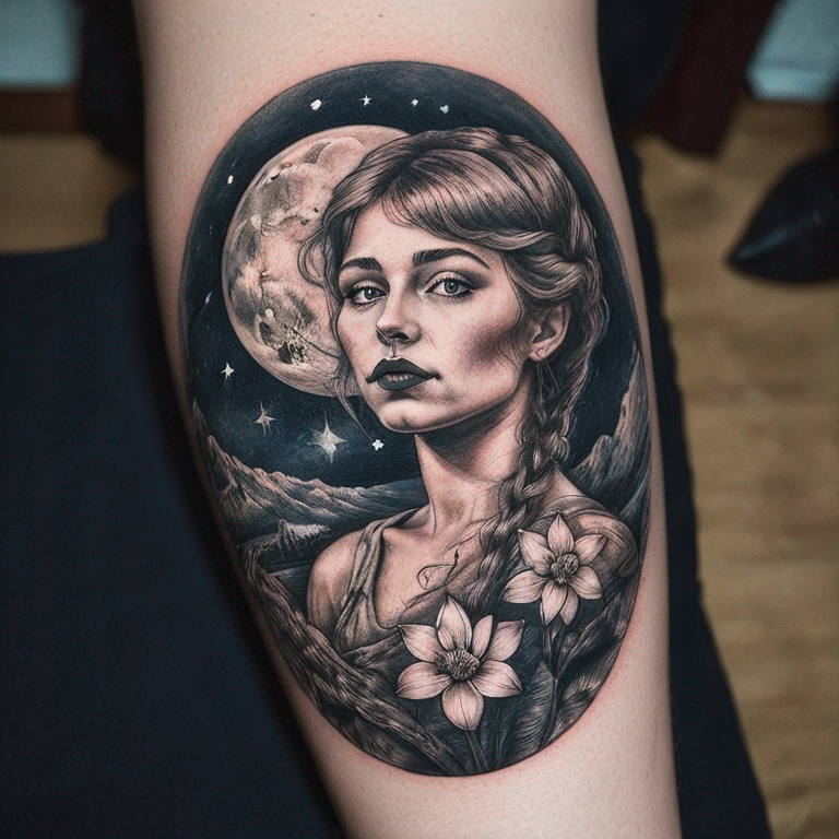 athéna-chouette-hulotte-lune-tattoo