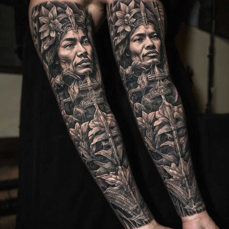 polynesian-sleeve-tattoo
