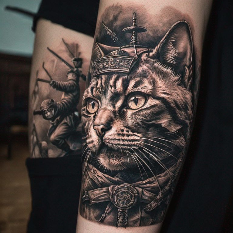 ninja-cat-tattoo