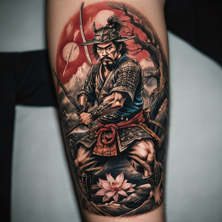fondo-horiental-con-samurai-de-espaldas-tattoo